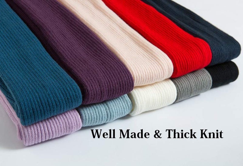 CHUNG Women's Over Knee Thigh High Warm Leg Warmers Stirrup Thermal 80s Long Socks Yoga Ballet Dance-Red - Image 5